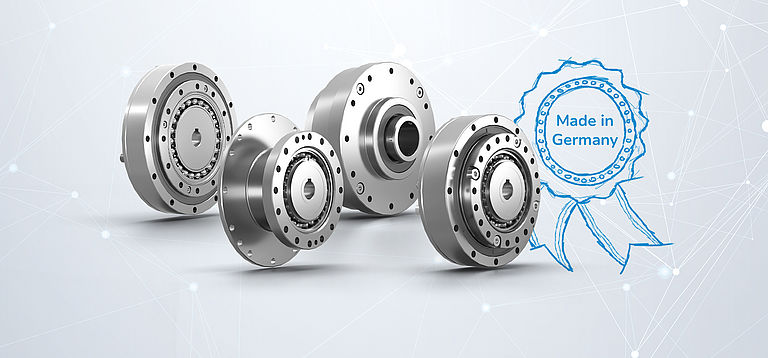 Small, backlash-free strain wave gears in various designs, made in Germany